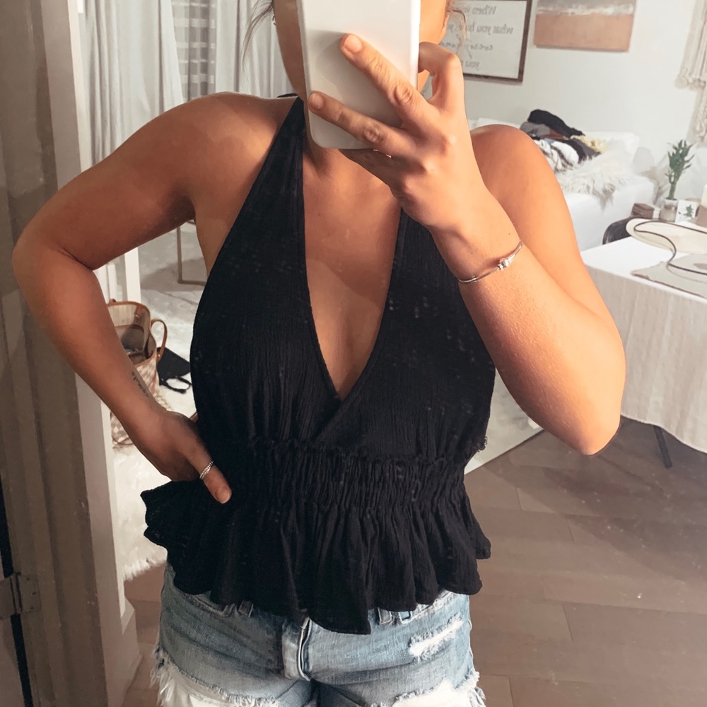 Black tank top